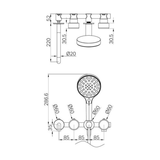 Nero Serenity Progressive Shower System - Spout Chrome - Metal Handle & Serenity Hand Shower