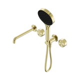 Nero Serenity Progressive Shower System - Spout Brushed Gold - Metal Handle & Serenity Hand Shower