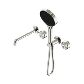Nero Serenity Progressive Shower System - Spout Brushed Nickel - Metal Handle & Serenity Hand Shower