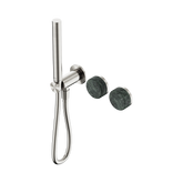 Nero Serenity Progressive Shower System Brushed Nickel - Verde Alpi Handle & Slim Shower