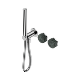 Nero Serenity Progressive Shower System Chrome - Verde Alpi Handle & Slim Shower