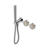 Nero Serenity Progressive Shower System Chrome - Rome Travertine Handle & Slim Shower