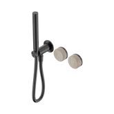 Nero Serenity Progressive Shower System Gunmetal - Rome Travertine Handle & Slim Shower