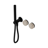 Nero Serenity Progressive Shower System Matte Black - Rome Travertine Handle & Slim Shower
