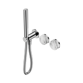 Nero Serenity Progressive Shower System Chrome - Arabescato Corchia Handle & Slim Shower