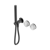 Nero Serenity Progressive Shower System Gunmetal - Arabescato Corchia Handle & Slim Shower