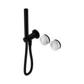 Nero Serenity Progressive Shower System Matte Black - Arabescato Corchia Handle & Slim Shower