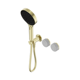 Nero Serenity Progressive Shower System Brushed Gold - Carrara Handle & Serenity Hand Shower