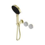 Nero Serenity Progressive Shower System Brushed Gold - Carrara Handle & Serenity Hand Shower
