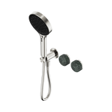 Nero Serenity Progressive Shower System Brushed Nickel - Verde Alpi Handle & Serenity Hand Shower