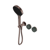 Nero Serenity Progressive Shower System Brushed Bronze - Verde Alpi Handle & Serenity Hand Shower
