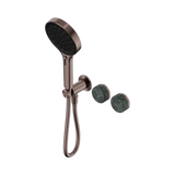 Nero Serenity Progressive Shower System Brushed Bronze - Verde Alpi Handle & Serenity Hand Shower