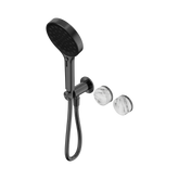 Nero Serenity Progressive Shower System Gunmetal - Arabescato Corchia Handle & Serenity Hand Shower