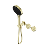 Nero Serenity Progressive Shower System Brushed Gold - Metal Handle & Serenity Hand Shower