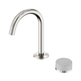 Serenity Progressive Basin Nero Mixer Arc Spout With Carrara Handle - Brushed Nickel