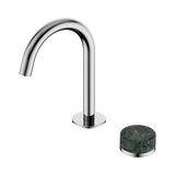 Nero Serenity Progressive Basin Mixer Arc Spout Chrome - Verde Alpi Handle