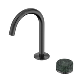 Nero Serenity Progressive Basin Mixer Arc Spout Gunmetal - Verde Alpi Handle