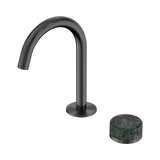 Nero Serenity Progressive Basin Mixer Arc Spout Gunmetal - Verde Alpi Handle