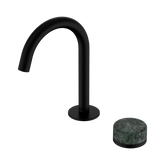 Nero Serenity Progressive Basin Mixer Arc Spout Matte Black - Verde Alpi Handle