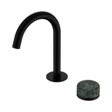 Nero Serenity Progressive Basin Mixer Arc Spout Matte Black - Verde Alpi Handle