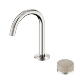 Serenity Progressive Basin Nero Mixer Arc Spout With Rome Travertine Handle - Brushed Nickel
