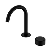 Nero Serenity Progressive Basin Mixer Arc Spout Matte Black - Metal Handle