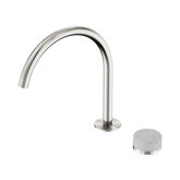 Nero Serenity Progressive Bath/Kitchen Mixer Arc Spout Brushed Nickel - Carrara Handle