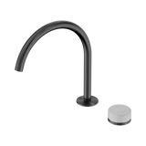 Nero Serenity Progressive Bath/Kitchen Mixer Arc Spout Gunmetal - Carrara Handle