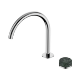Nero Serenity Progressive Bath/Kitchen Mixer Arc Spout Chrome - Verde Alpi Handle
