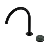 Nero Serenity Progressive Bath/Kitchen Mixer Arc Spout Matte Black - Verde Alpi Handle