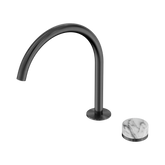 Nero Serenity Progressive Bath/Kitchen Mixer Arc Spout Gunmetal - Arabescato Corchia Handle
