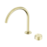 Nero Serenity Progressive Bath/Kitchen Mixer Arc Spout Brushed Gold - Metal Handle