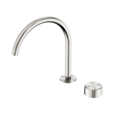 Nero Serenity Progressive Bath/Kitchen Mixer Arc Spout Brushed Nickel - Metal Handle