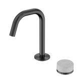 Nero Serenity Progressive Basin Mixer Edge Spout Gunmetal - Carrara Handle