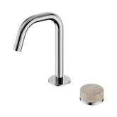 Nero Serenity Progressive Basin Mixer Edge Spout Chrome - Rome Travertine Handle