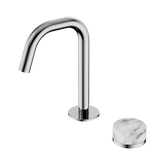 Nero Serenity Progressive Basin Mixer Edge Spout Chrome - Arabescato Corchia Handle