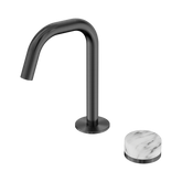 Nero Serenity Progressive Basin Mixer Edge Spout Gunmetal - Arabescato Corchia Handle