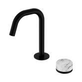 Nero Serenity Progressive Basin Mixer Edge Spout Matte Black - Arabescato Corchia Handle