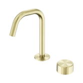 Nero Serenity Progressive Basin Mixer Edge Spout Brushed Gold - Metal Handle