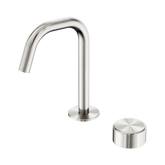 Nero Serenity Progressive Basin Mixer Edge Spout Brushed Nickel - Metal Handle