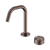 Nero Serenity Progressive Basin Mixer Edge Spout Brushed Bronze - Metal Handle