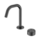Nero Serenity Progressive Basin Mixer Edge Spout Gunmetal - Metal Handle