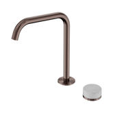 Serenity Progressive Bath/Kitchen Nero Mixer Edge Spout With Carrara Handle - Brushed Bronze