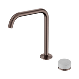 Serenity Progressive Bath/Kitchen Nero Mixer Edge Spout With Carrara Handle - Brushed Bronze