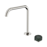 Serenity Progressive Bath/Kitchen Nero Mixer Edge Spout With Verde Alpi Handle - Brushed Nickel