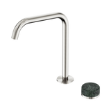 Serenity Progressive Bath/Kitchen Nero Mixer Edge Spout With Verde Alpi Handle - Brushed Nickel