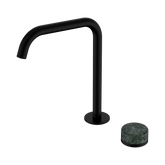 Nero Serenity Progressive Bath/Kitchen Mixer Edge Spout Matte Black - Verde Alpi Handle