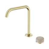 Serenity Bath/Kitchen Nero Mixer Edge Spout With Rome Travertine Handle - Brushed Gold