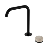 Nero Serenity Progressive Bath/Kitchen Mixer Edge Spout - Matte Black Rome Travertine Handle
