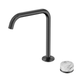 Nero Serenity Progressive Bath/Kitchen Mixer Edge Spout Gunmetal - Arabescato Corchia Handle